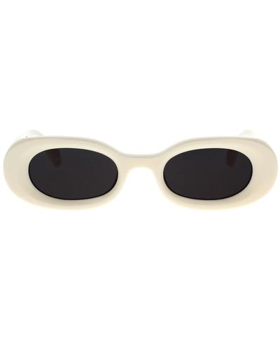 Off-White c/o Virgil Abloh Amalfi occhiali da sole bianchi con lenti grigio scuro - Bianco