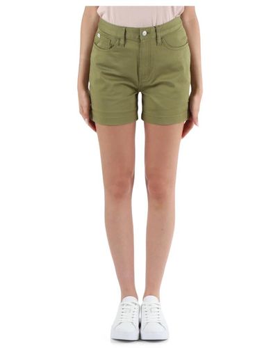 Calvin Klein Stretch baumwolle fünf-taschen-shorts - Grün