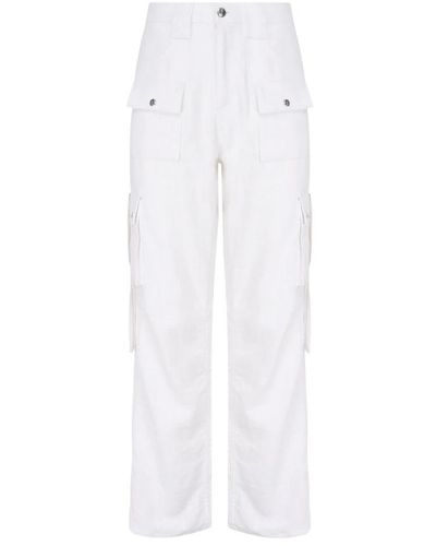 Rhude Straight Trousers - White