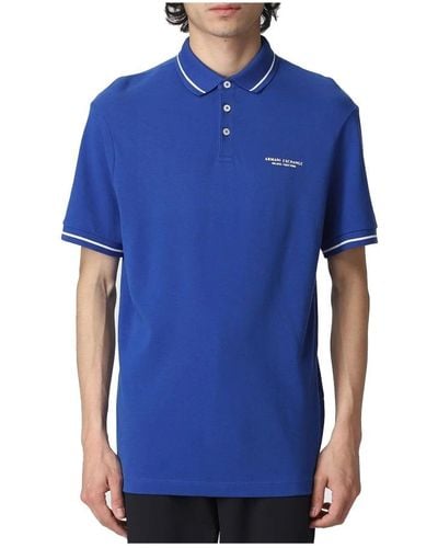 Armani Exchange Polo Shirts - Blue