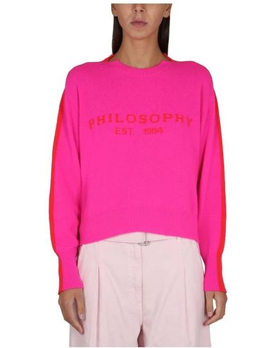 Philosophy Di Lorenzo Serafini Round-Neck Knitwear - Pink