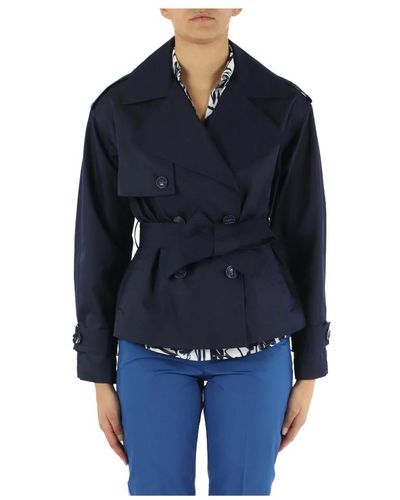 Pennyblack Coats > belted coats - Bleu