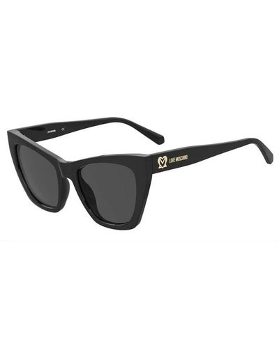 Moschino Stilvolle sonnenbrille schwarz graue linse