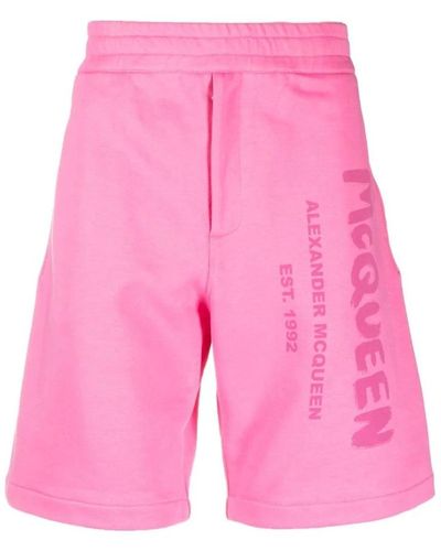Alexander McQueen Casual Shorts - Pink