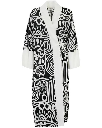 Liviana Conti Geometrisches kimono-stil kleid - Schwarz