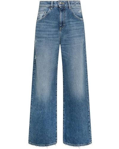 ICON DENIM Poppy wide-leg jeans denim azul