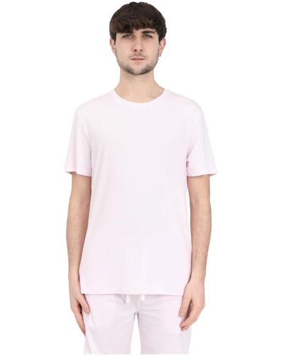 Ralph Lauren T-shirt unisex rosa con logo - Bianco