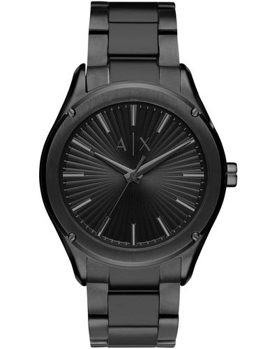 Armani Exchange Maskuline edelstahl armbanduhr - Schwarz