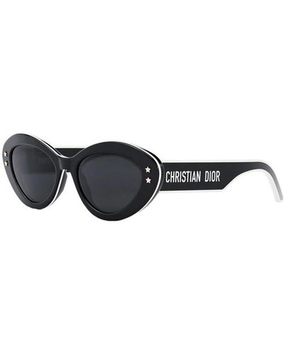 Dior Schwarze sonnenbrille mit glänzendem finish