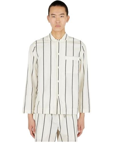 Tekla Camicia da pigiama a righe - Bianco