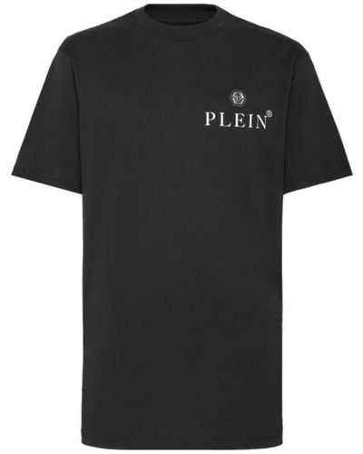 Philipp Plein Klassisches schwarzes logo t-shirt