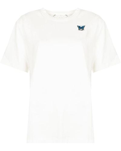 Silvian Heach Lässiges Butterfly T-Shirt - Weiß