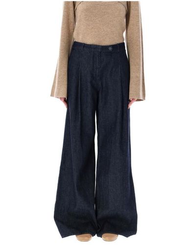 THE GARMENT Trousers > wide trousers - Bleu