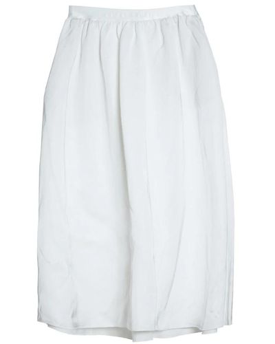 Ahlvar Gallery Falda de lino misaki blanco óptico