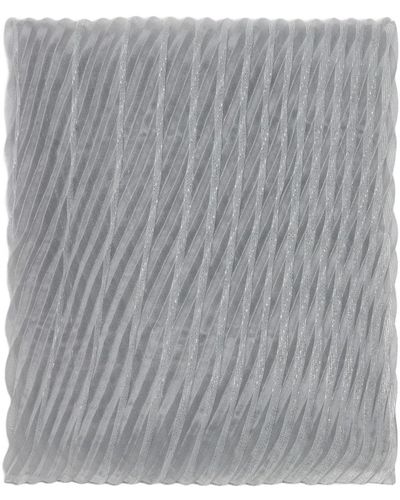 Emporio Armani Scarves,grauer plissierter lurex schal