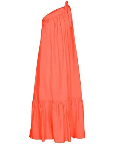 co'couture Asymmetrisches Kleid 96743 Pelican - Rot