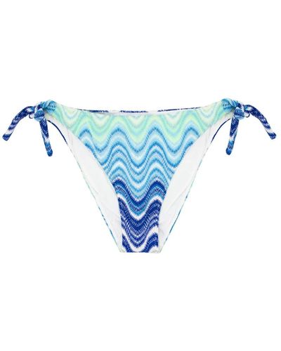 Mc2 Saint Barth Bikinihose mit verstellbaren seitenschnüren - Blau