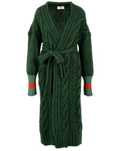 Akep Abrigo verde para mujer