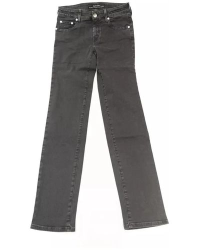 Jacob Cohen Jeans stile vintage con logo ricamato - Grigio