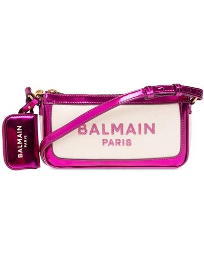 Balmain Stilvolle lederhandtasche - Pink