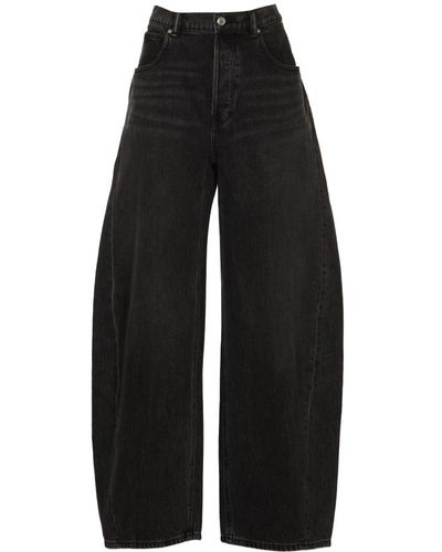 Alexander Wang Oversized rounded low rise jeans - Schwarz