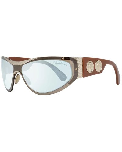 Roberto Cavalli Braune sonnenbrille mit verspiegelten gläsern - Weiß