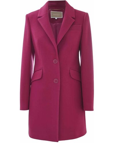 Kocca Elegante cappotto con taglio clico - Viola