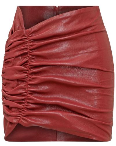 The Mannei Faldas de cuero - Rojo