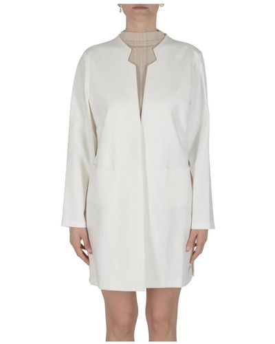 19V69 Italia by Versace Single-Breasted Coats - White