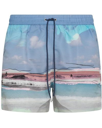 Paul Smith Swimwear > beachwear - Bleu