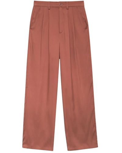 Anine Bing Trousers > wide trousers - Rouge