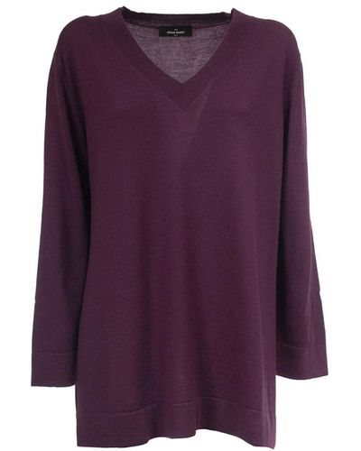 Gran Sasso Knitwear > v-neck knitwear - Violet