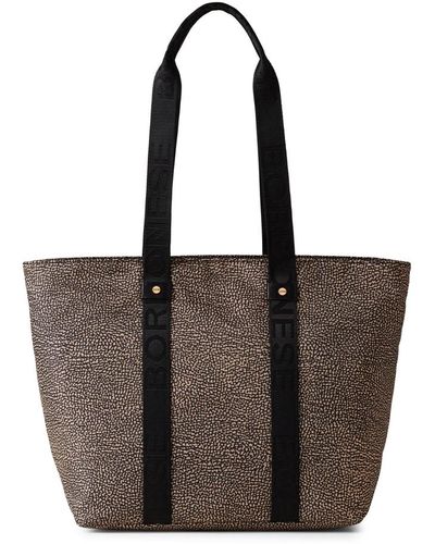 Borbonese Eco line shopper handbag - Braun