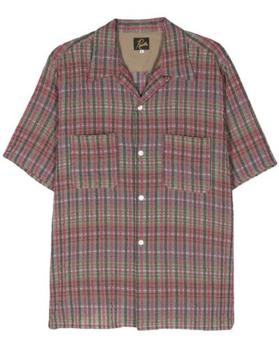 Needles Shirts > short sleeve shirts - Marron