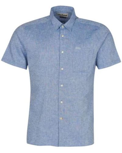 Barbour Short Sleeve Shirts - Blue