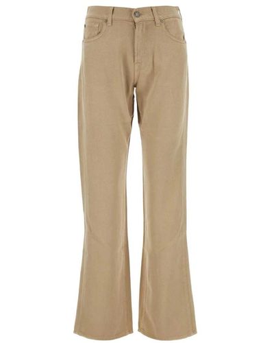 7 For All Mankind Trousers > wide trousers - Neutre
