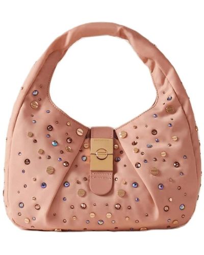 Borbonese Cortina hobo swarovski small - handtasche,handbags - Pink