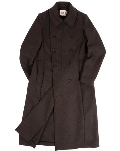 Plan C Coats > double-breasted coats - Marron