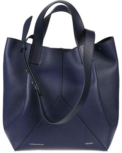 Victoria Beckham Midnight blue jumbo shopping bag,tote bags - Blau