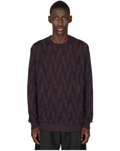 Dries Van Noten Knitwear > round-neck knitwear - Violet