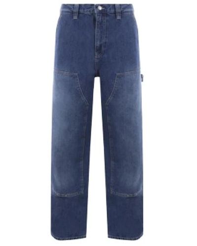 Stussy Blaue oversize workwear jeans