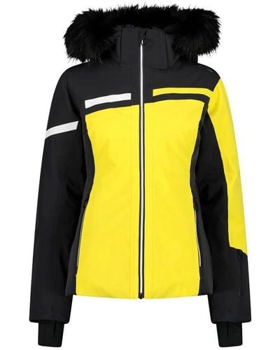CMP Chaqueta de esquí para mujer con aislamiento cálido y diseño impermeable - Amarillo