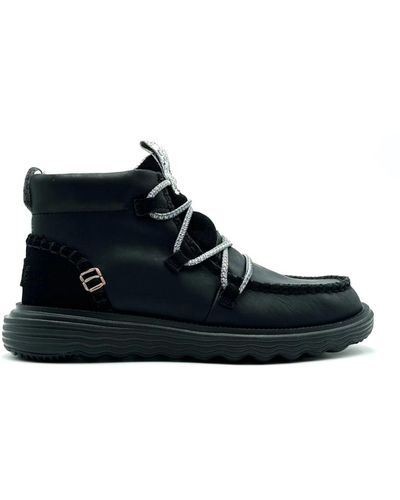 Hey Dude Shoes > boots > lace-up boots - Noir