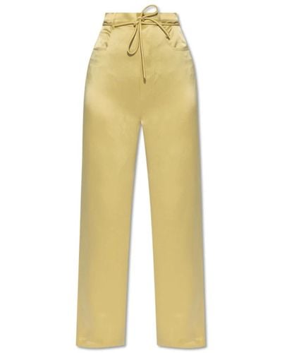 Nanushka Trousers > wide trousers - Jaune
