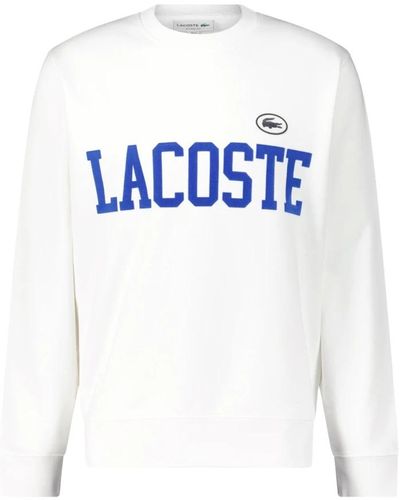 Lacoste Sweatshirt mit label-druck - Weiß