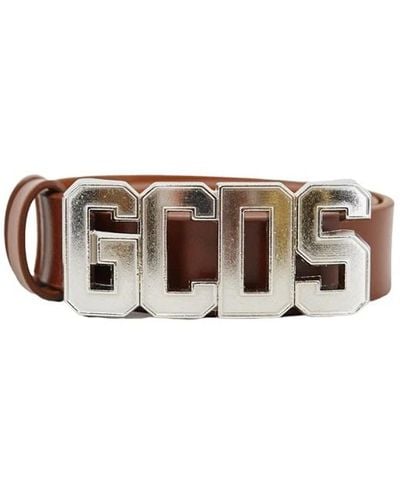 Gcds Cintura di logo classica - Marrone