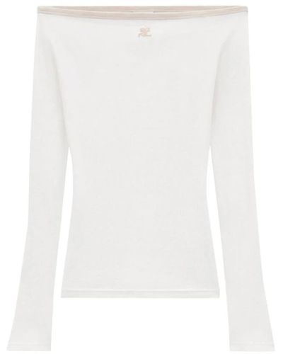 Courreges Long sleeve tops - Blanco