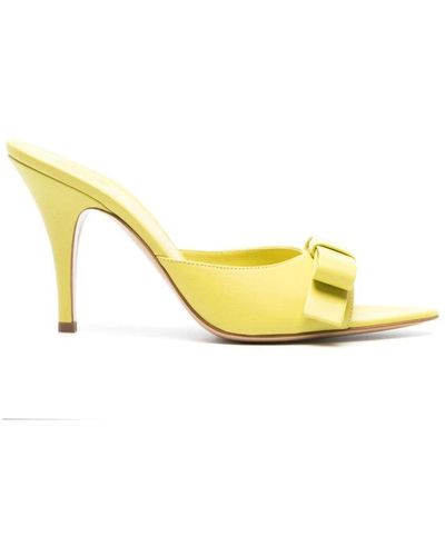 Gia Borghini Heeled Mules - Yellow