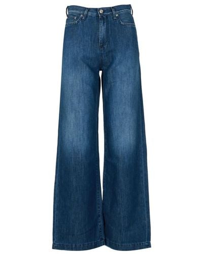 Roy Rogers Weite bein denim jeans - Blau
