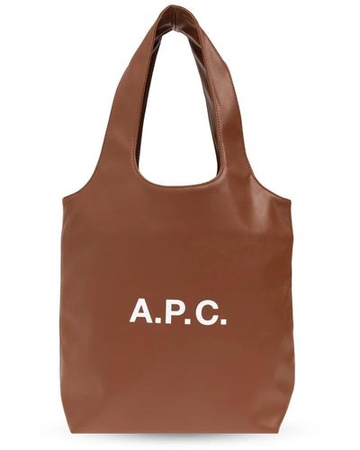 A.P.C. Handtasche mit logo - Braun